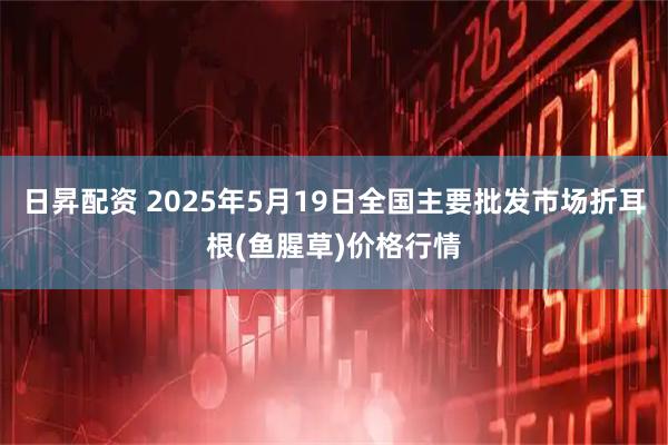 日昇配资 2025年5月19日全国主要批发市场折耳根(鱼腥草)价格行情